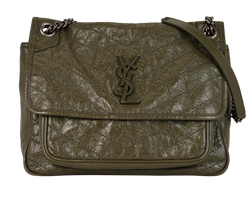 Medium Niki, Leather, Green, 0719, 2*